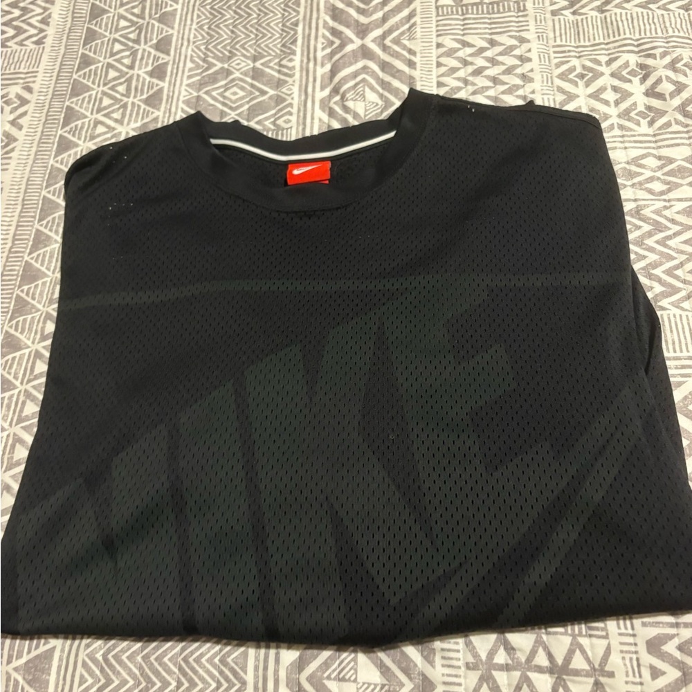 Nike Black Mesh Tee with Logo